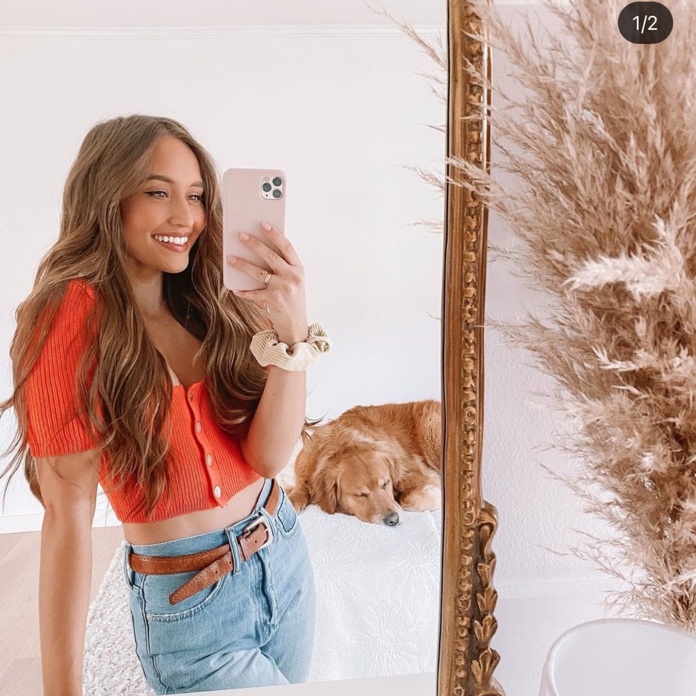 Aritzia cardigan crop top